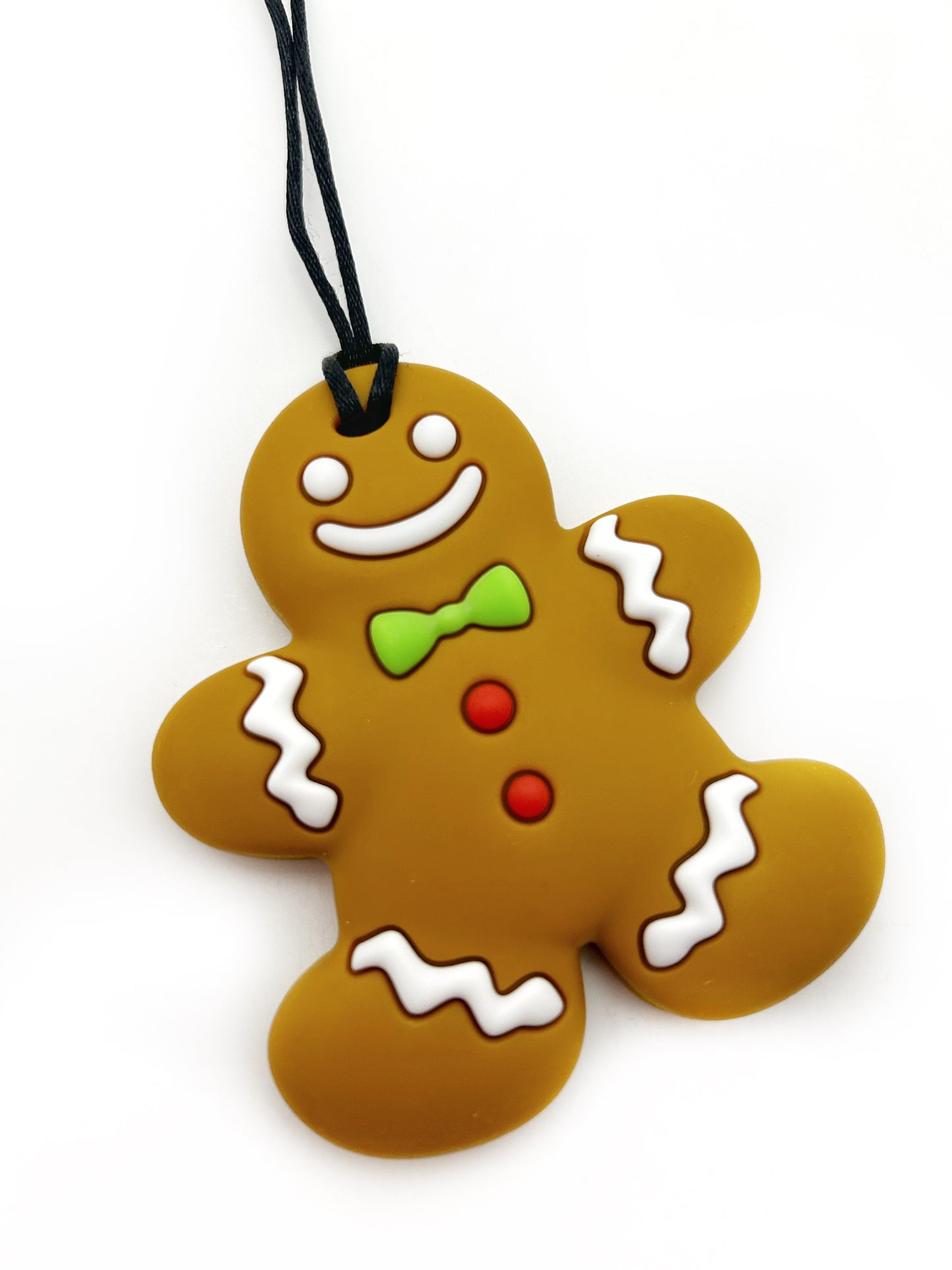 Christmas Gingerbread Cookie Teether: Festive Sensory Chew for New Moms & Babies