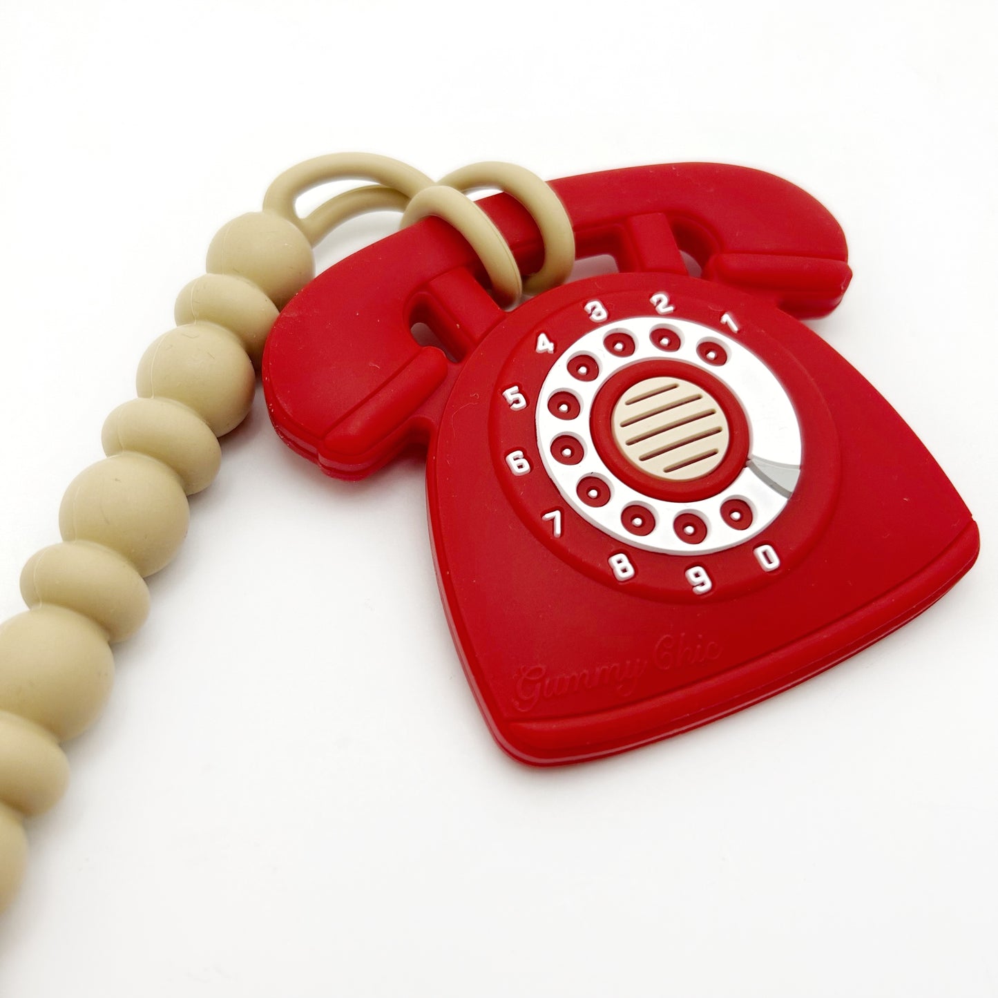 Gummy Chic Cool Baby Teether: Rotary Dial Phone Design