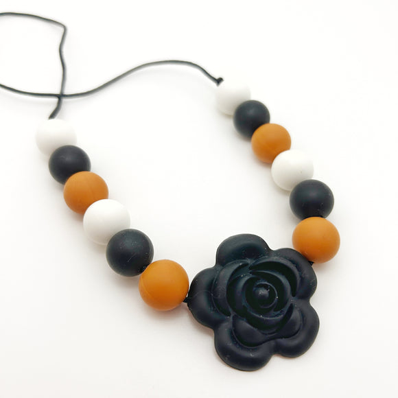 Black Rose Sensory Necklace