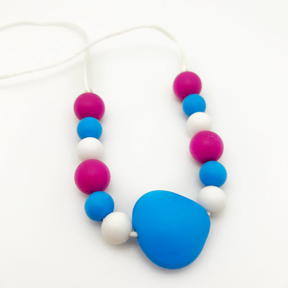Blue and Pink Sensory Necklace