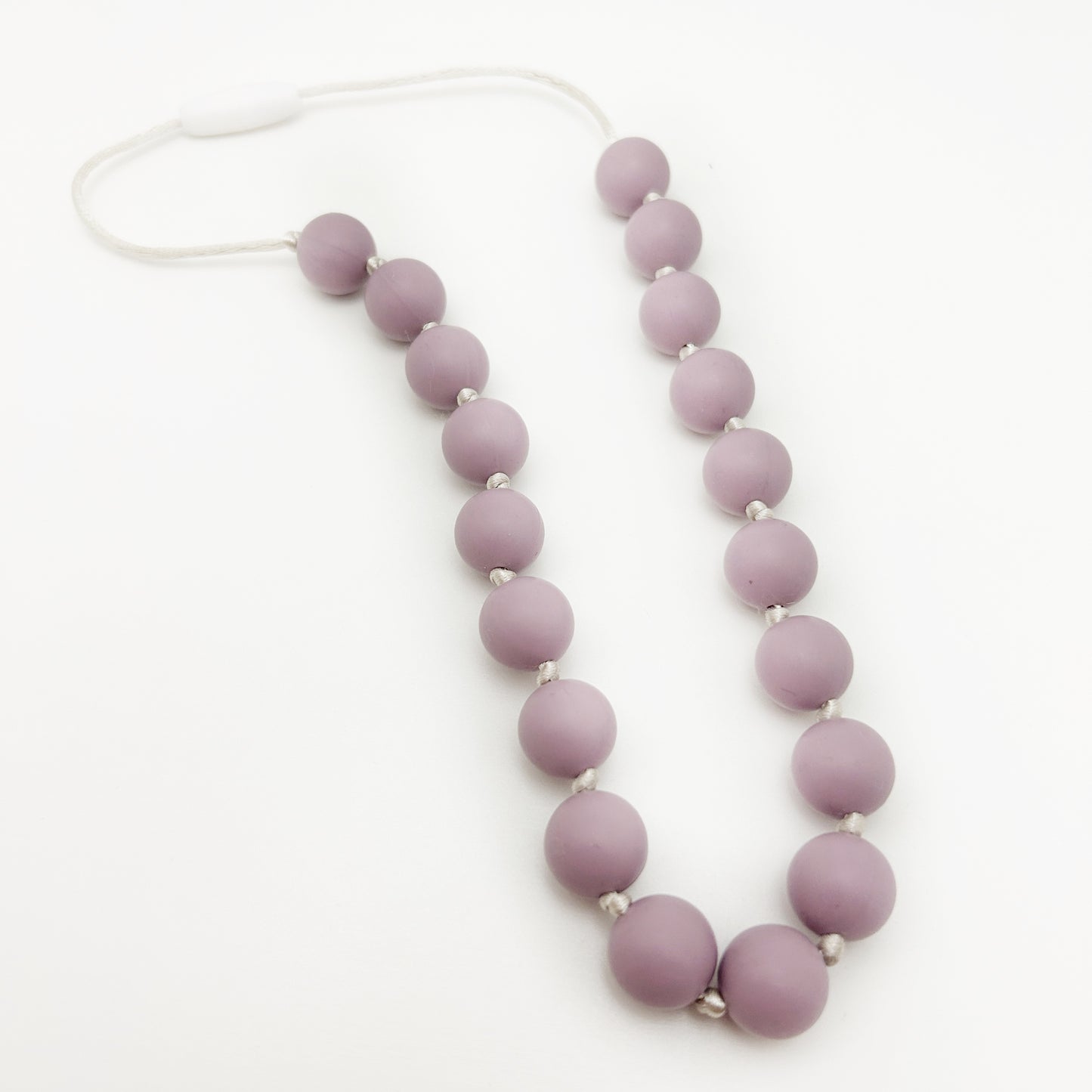 Kids Chew Jewelry: Mauve Beaded Necklace for Sensory Needs