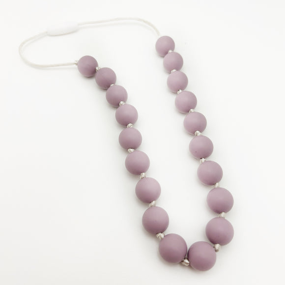 Mauve Beaded Chewlery  Necklace