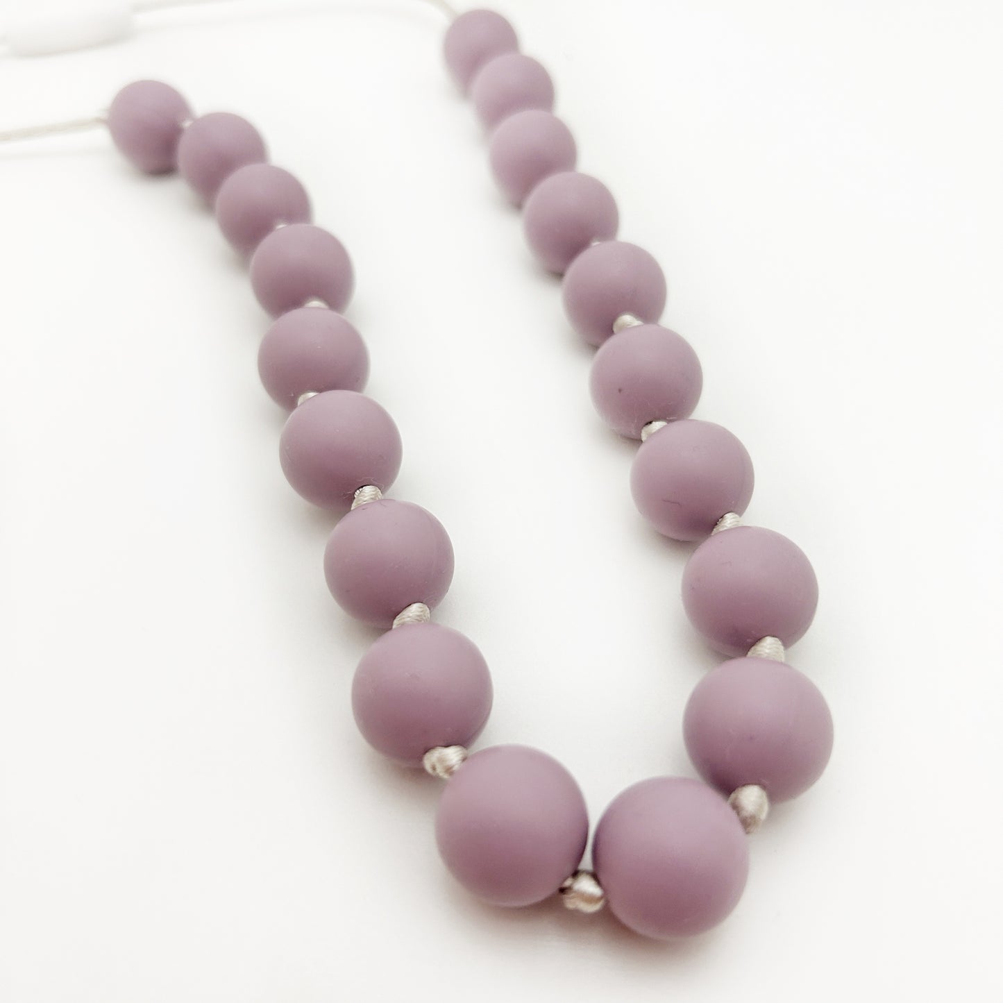 Kids Chew Jewelry: Mauve Beaded Necklace for Sensory Needs