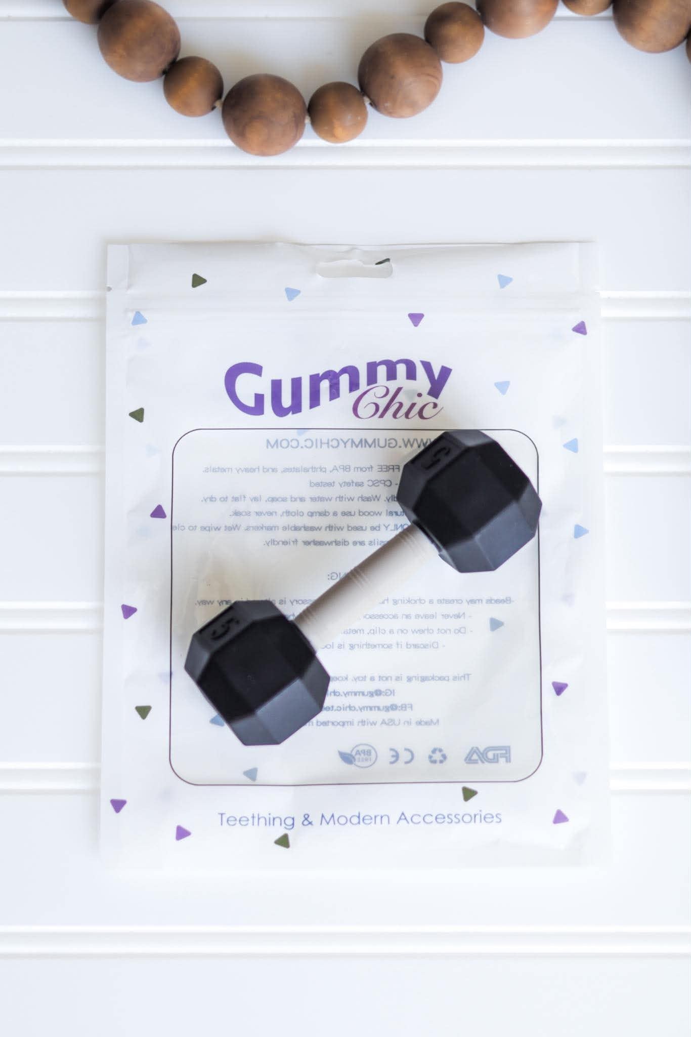 Silicone Dumbbell Rattle Teether