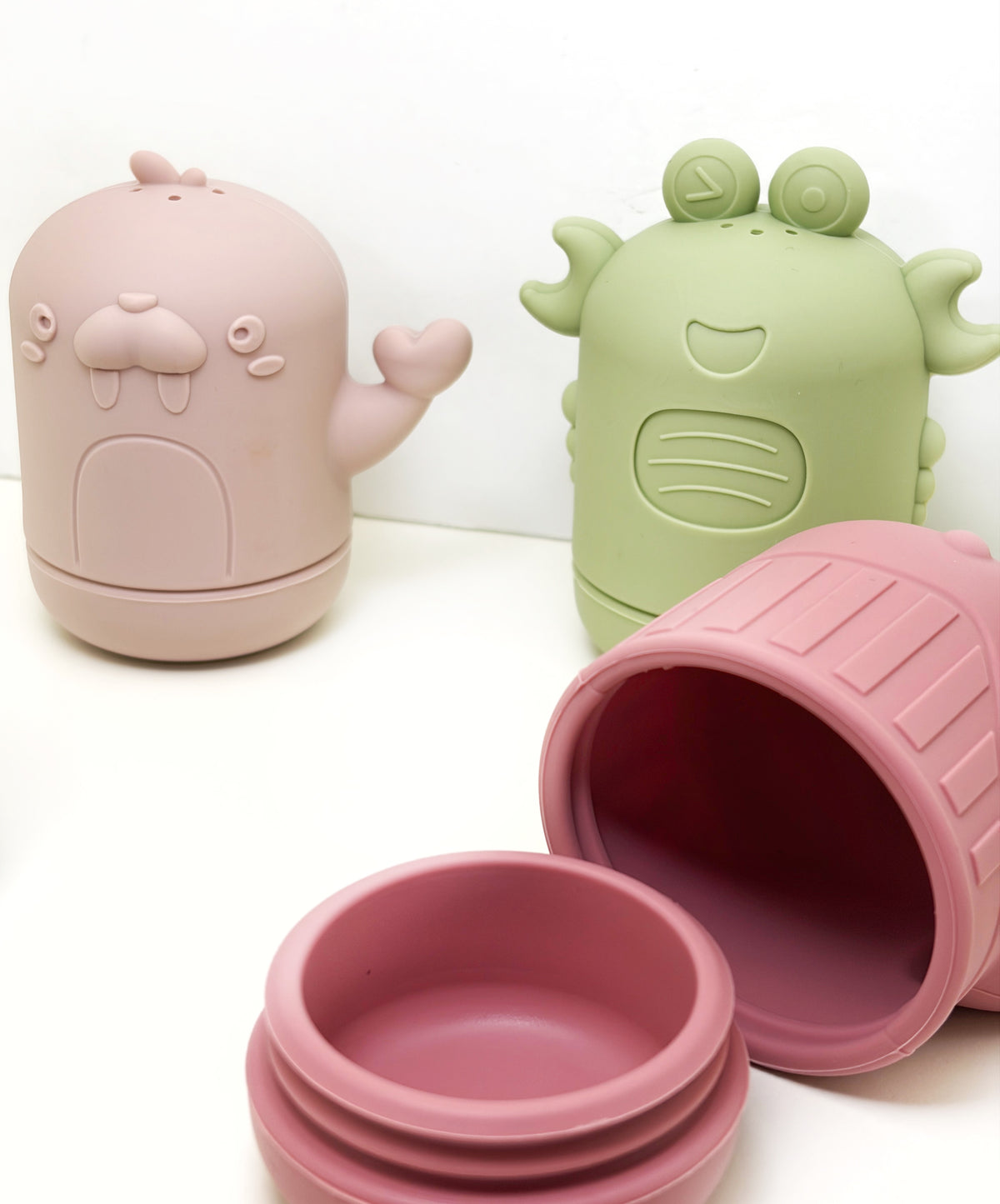 Ocean Series Silicone Bath Toys – 4-Piece Bath Squirter Set