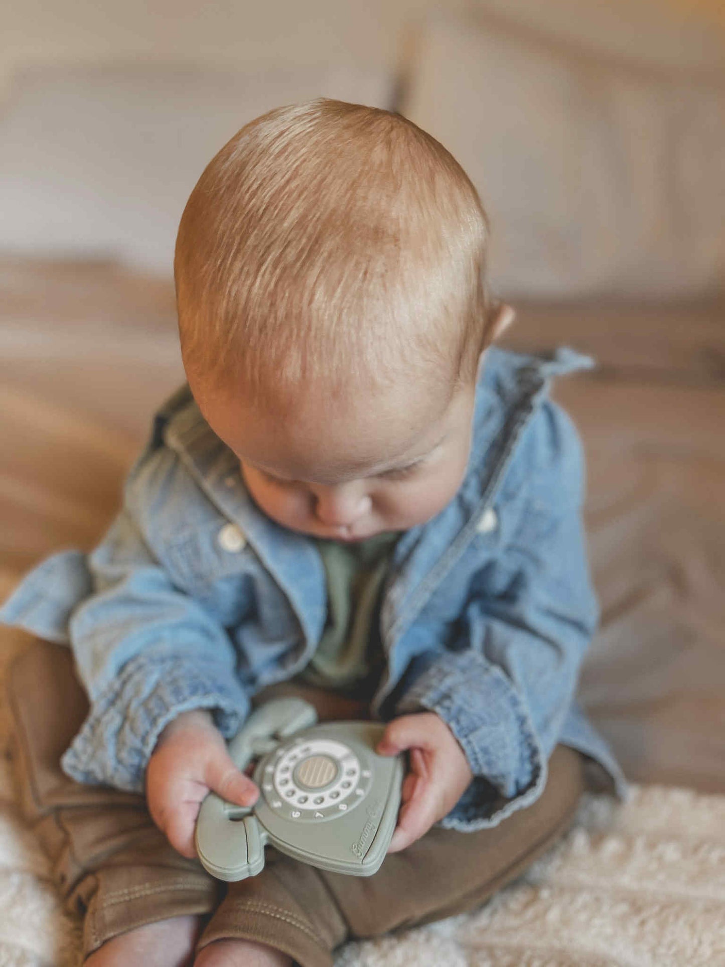 Gummy Chic Cool Baby Teether: Rotary Dial Phone Design