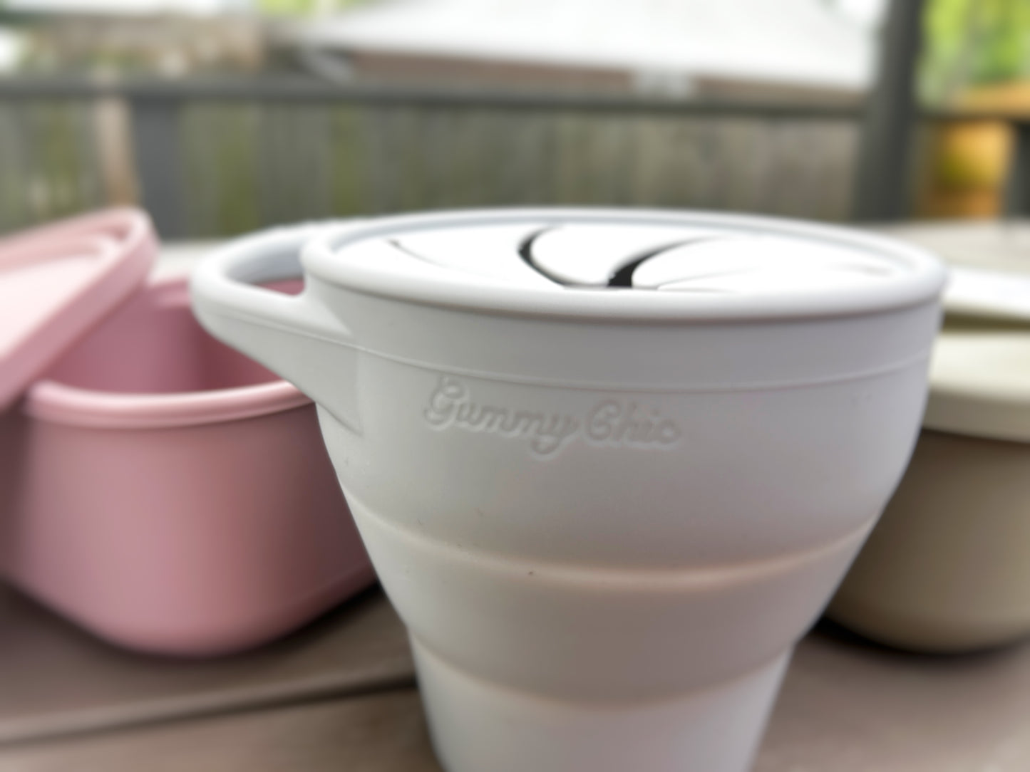 collapsible silicone snack cup toddler gift