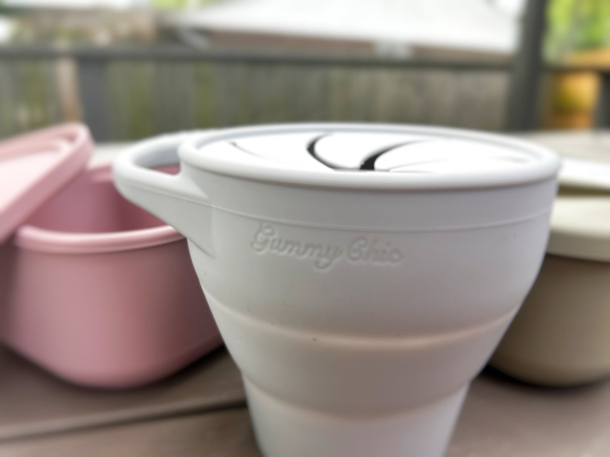 collapsible silicone snack cup toddler gift