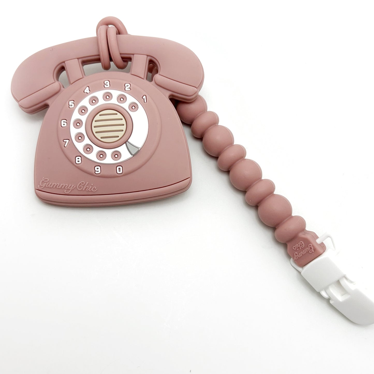 Gummy Chic Cool Baby Teether: Rotary Dial Phone Design