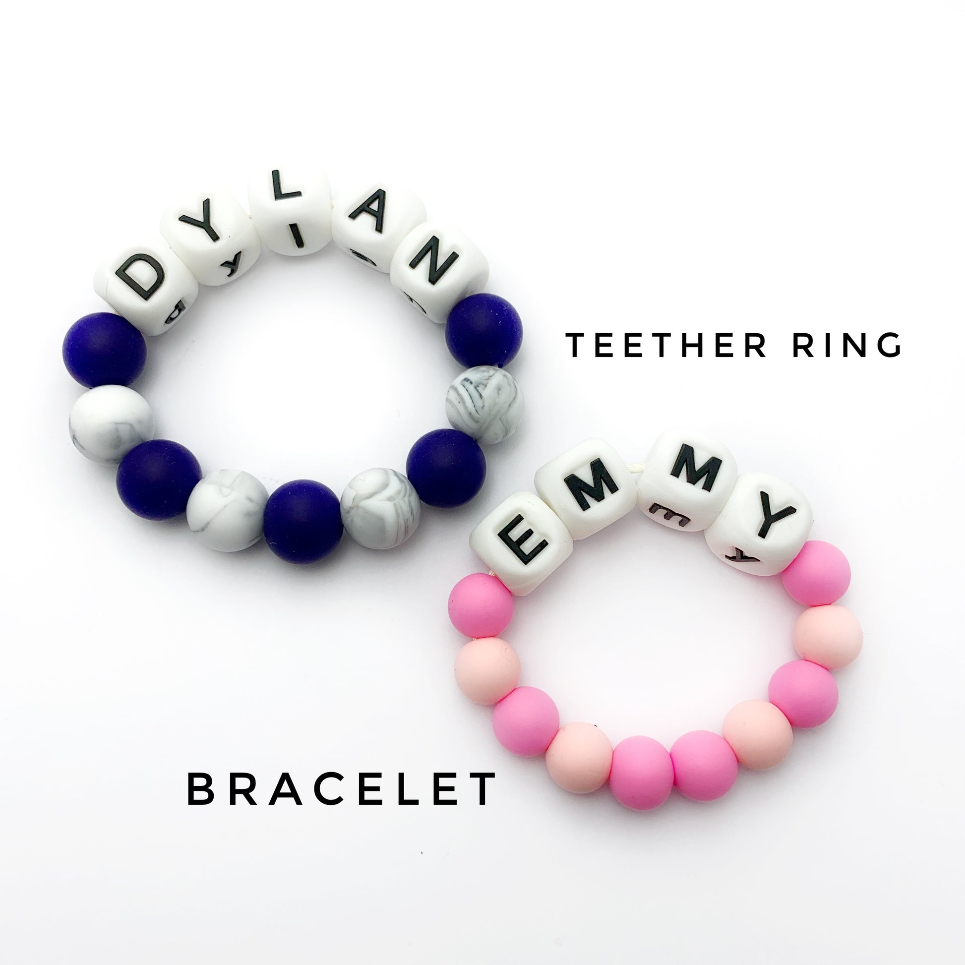 Beaded silcone focus anxiety bracelet