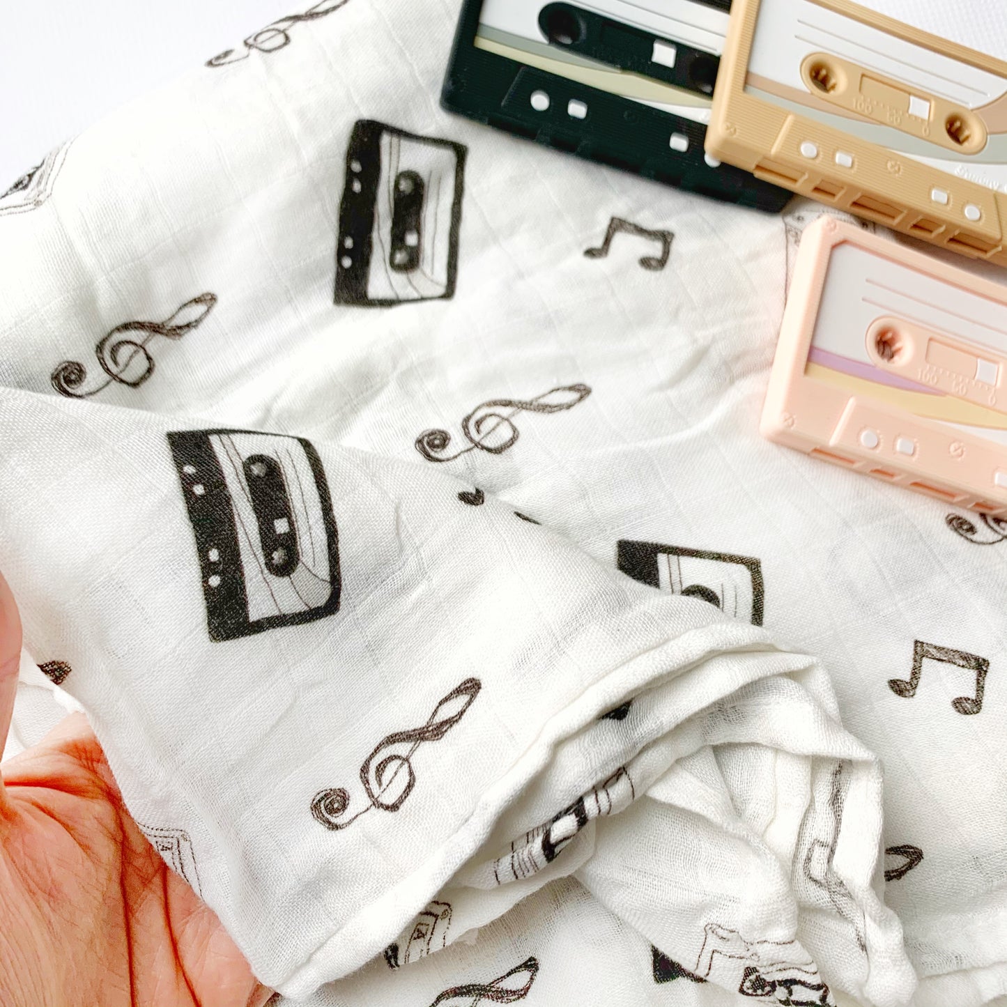 cassette teether with matching blanket