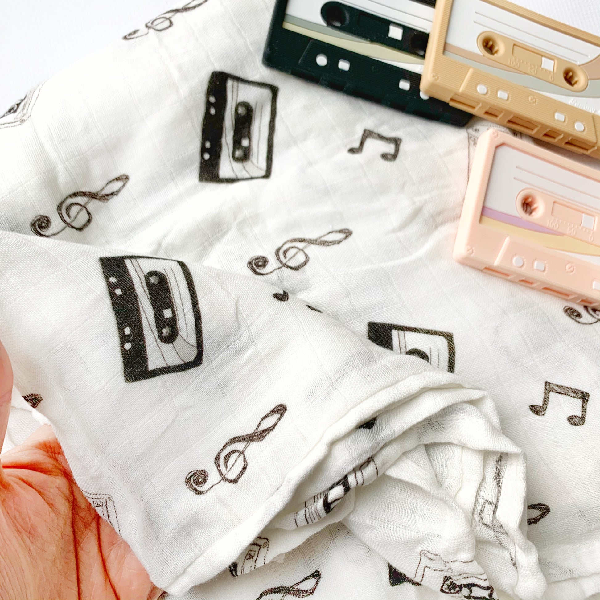 cassette teether with matching blanket