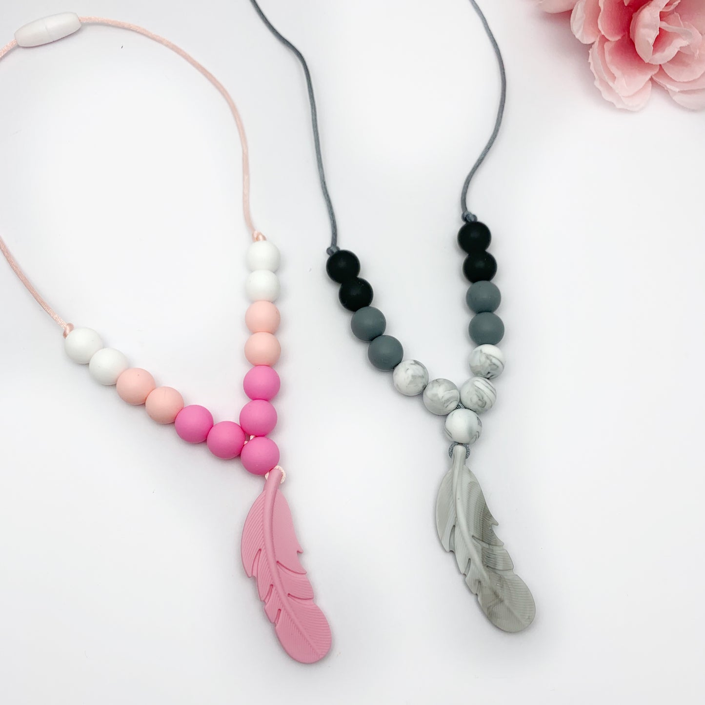 Feather Autism Chew Necklace for Kids and Teens - Safe Kids Chew Jewelry