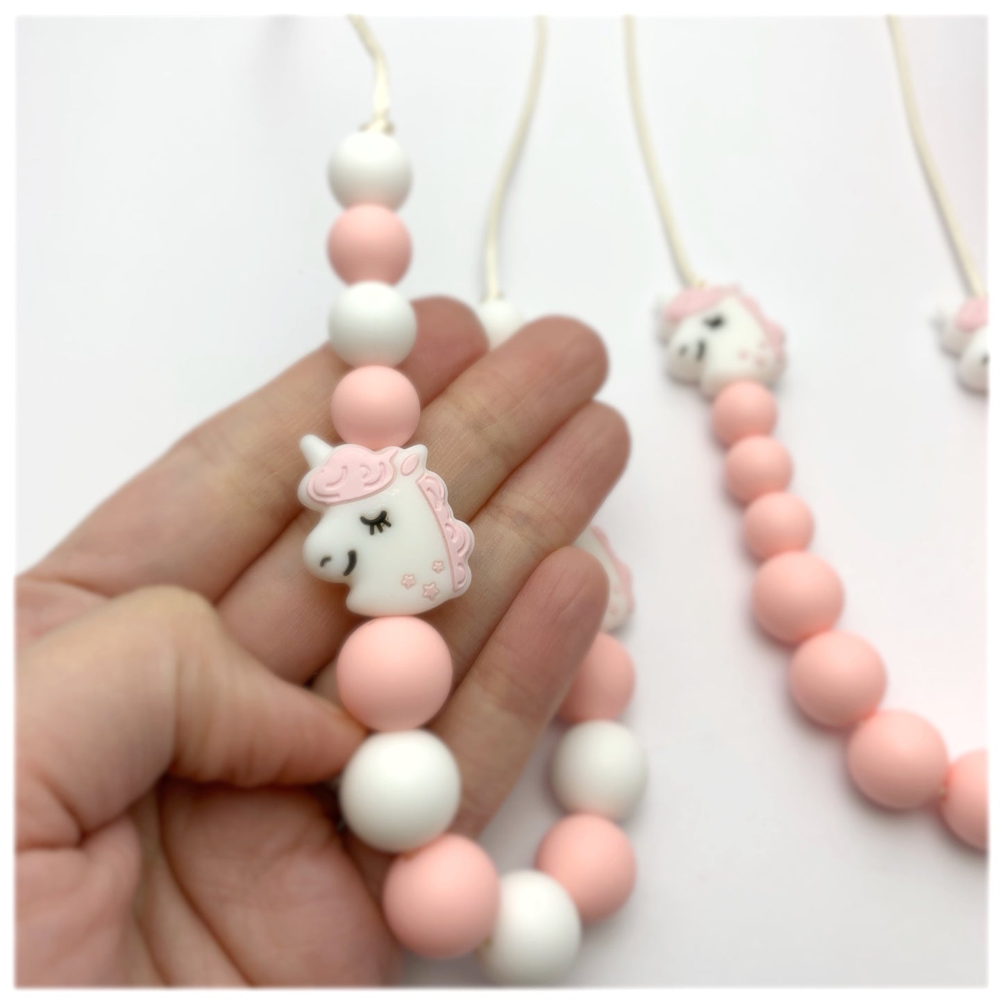 Chew Necklaces for Anxiety: Mini Unicorn Sensory Beaded Necklace