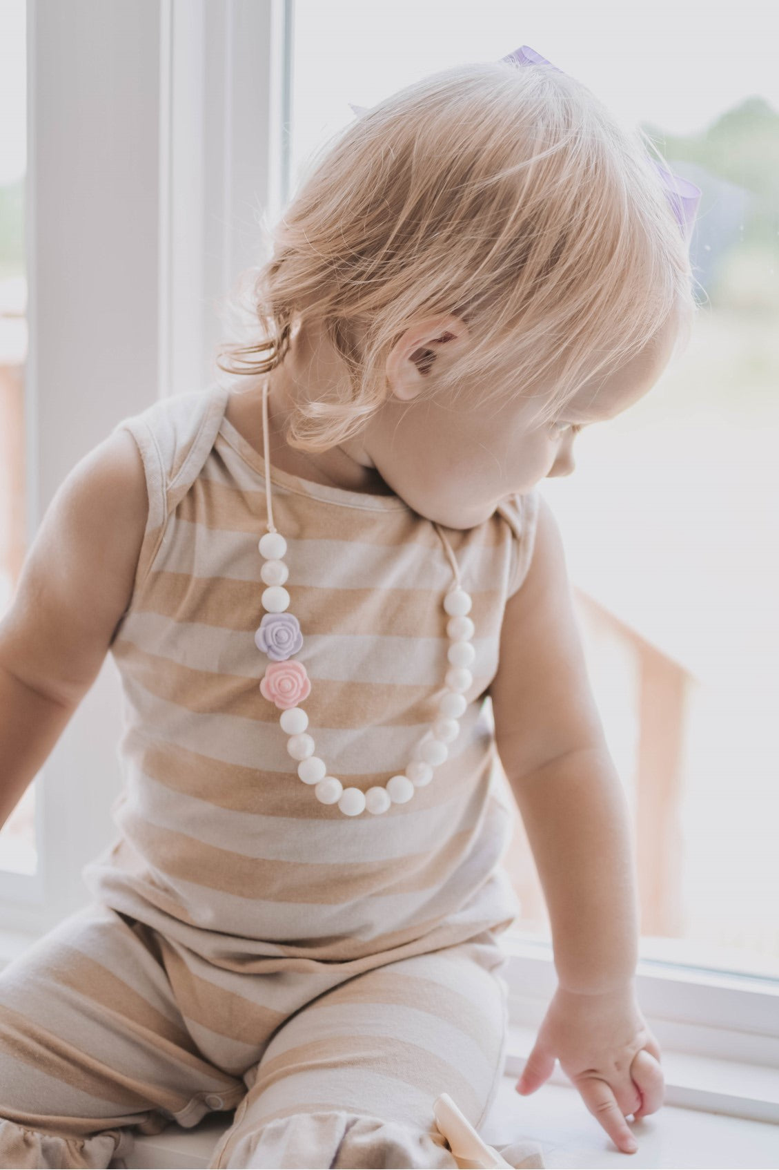 Mini Flower Necklace for Kids | Safe Silicone Chewable Jewelry
