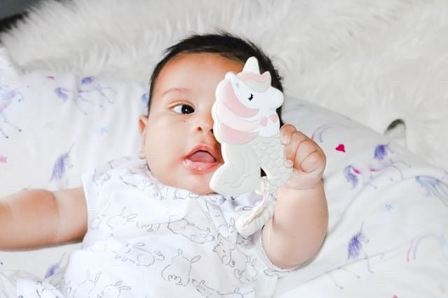 Mermicorn Clip on Teether - Food Grade Silicone Teether for Kids