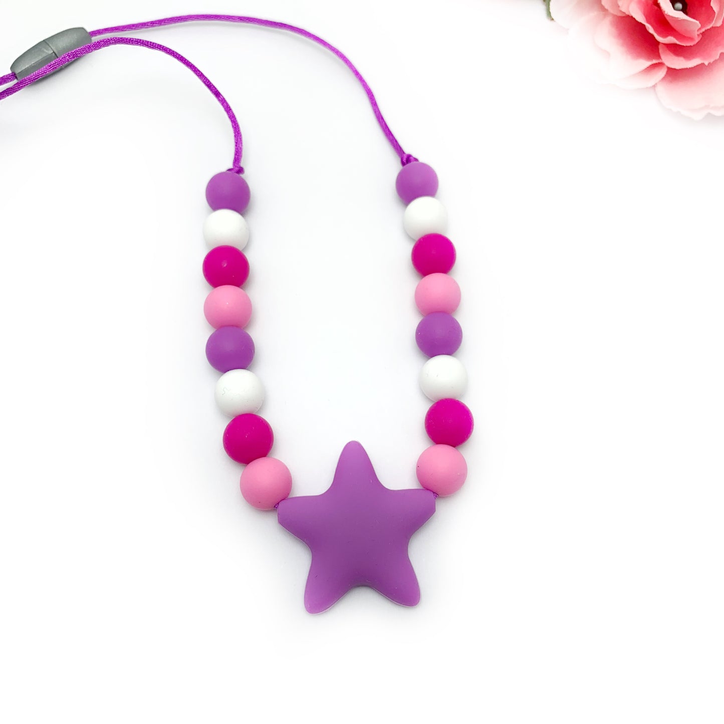 Star Silicone Necklace for Kids 3+ | Chewable Fidget Jewelry with Safety Features