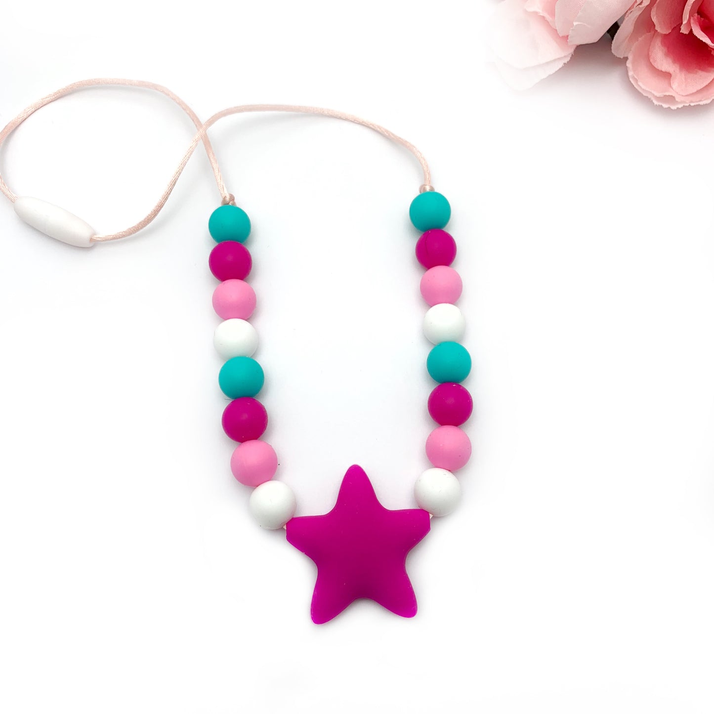 Star Silicone Necklace for Kids 3+ | Chewable Fidget Jewelry with Safety Features