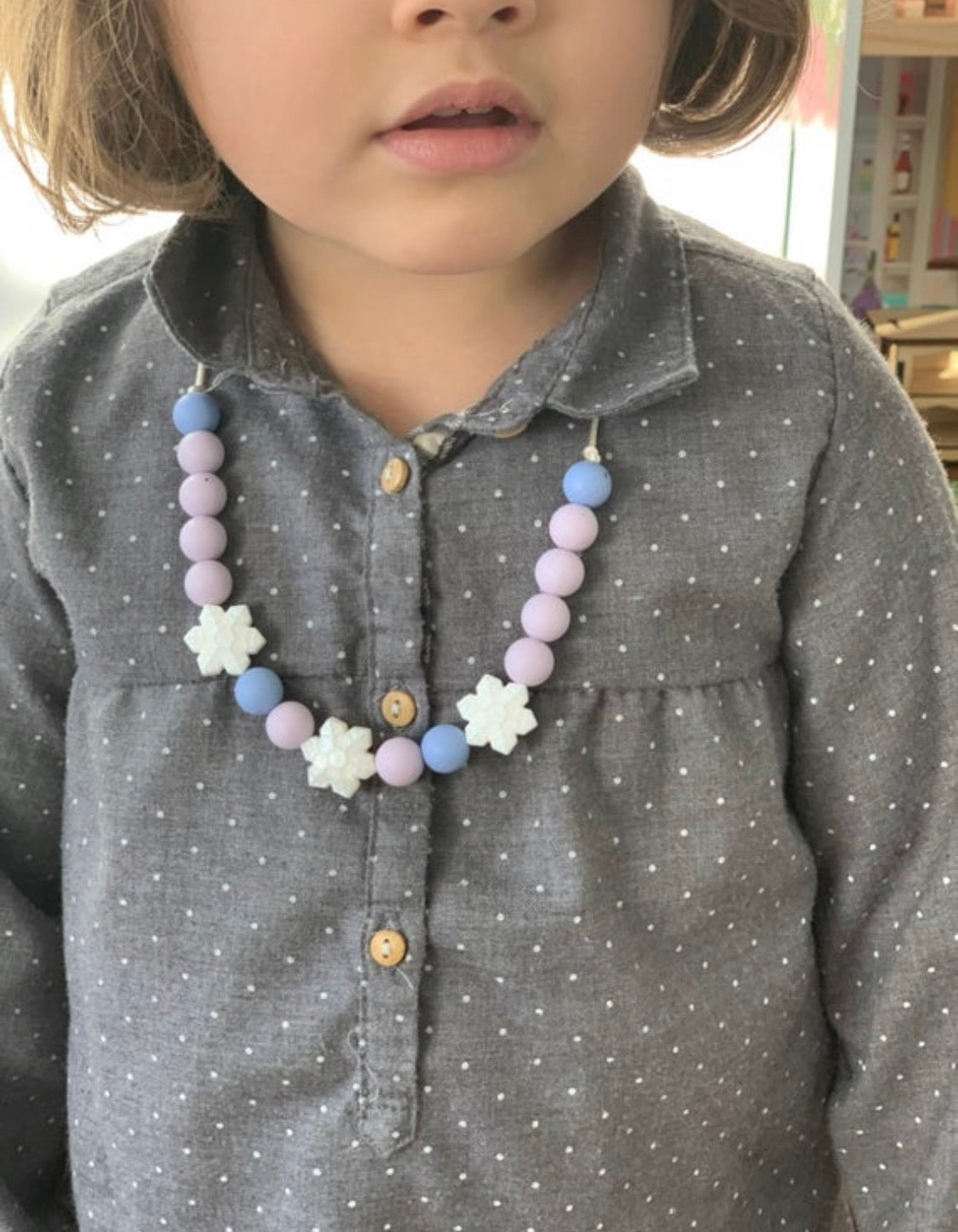 Frozen Inspired Necklace for Frozen 2 Lovers | Safe Chewable Jewelry for Kids 3+