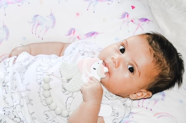 Mermicorn Clip on Teether - Food Grade Silicone Teether for Kids