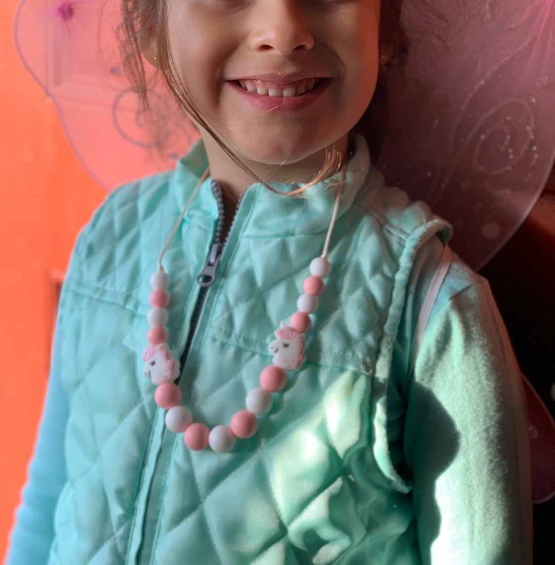 Chew Necklaces for Anxiety: Mini Unicorn Sensory Beaded Necklace