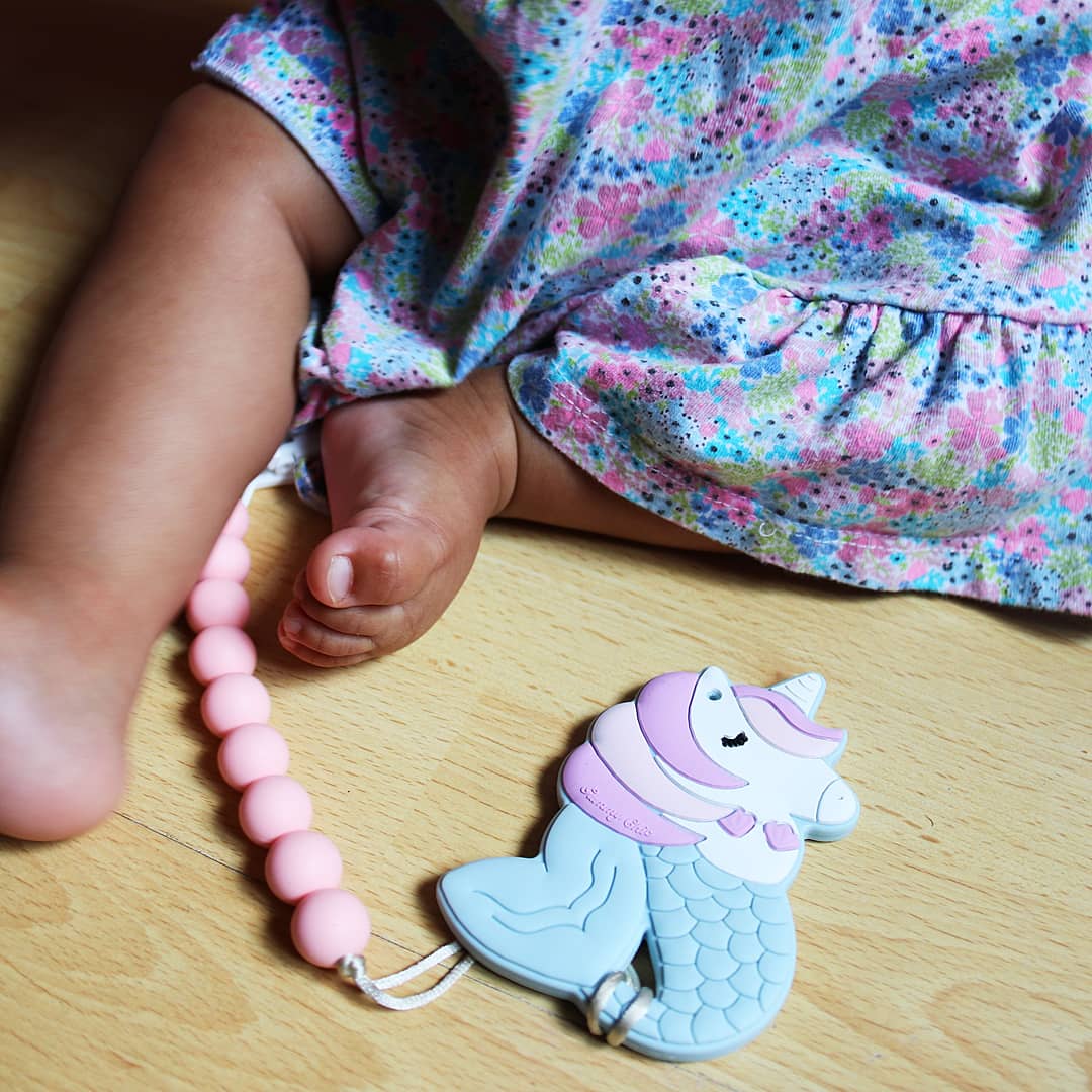 Soft Unicorn Muslin Blanket for Baby Swaddle Multi Use - Mermicorn Teether Pairing