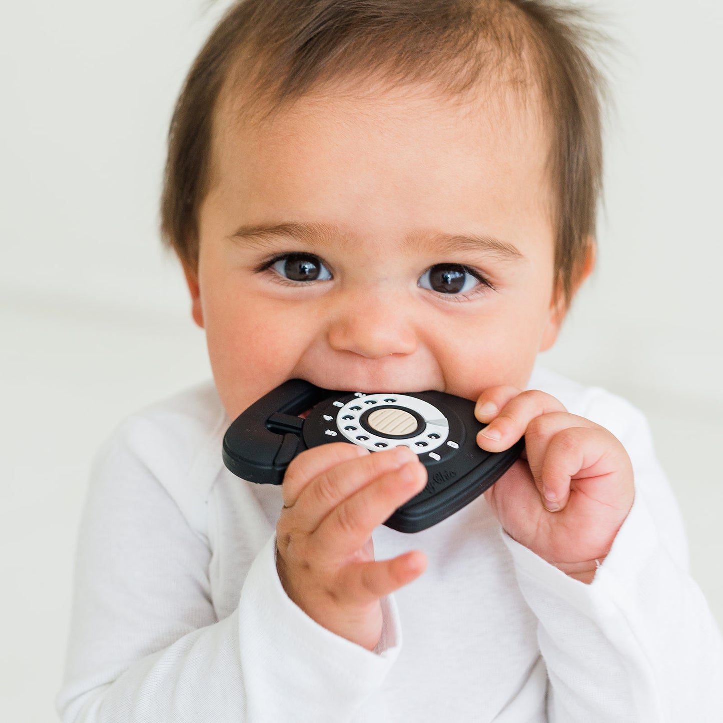 Gummy Chic Cool Baby Teether: Rotary Dial Phone Design