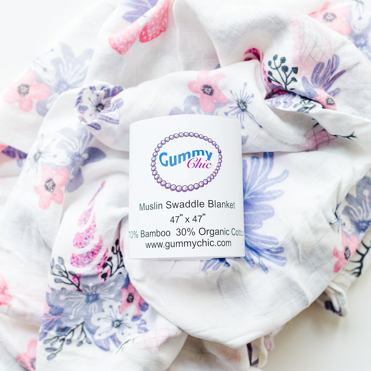 Soft Unicorn Muslin Blanket for Baby Swaddle Multi Use - Mermicorn Teether Pairing