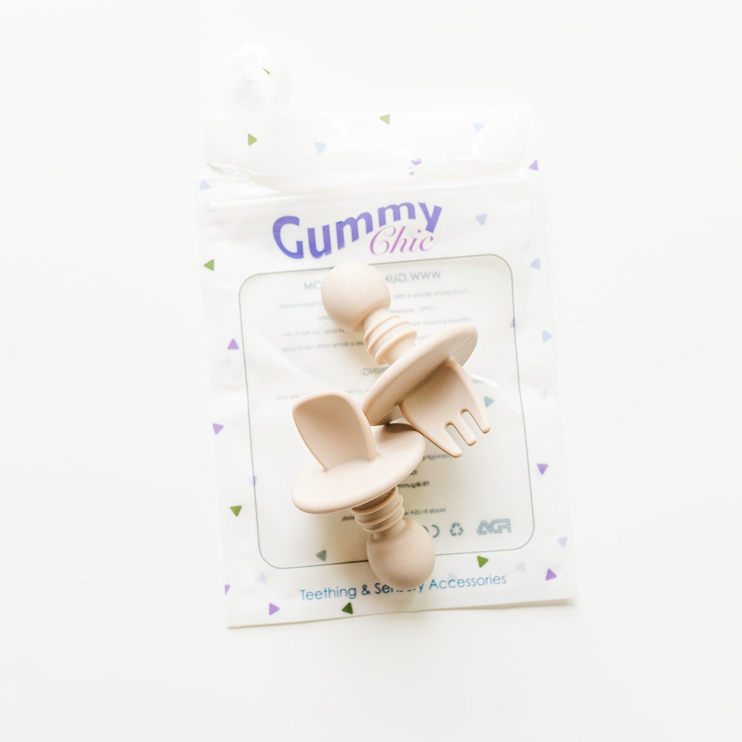 Silicone Fork and Spoon Training Utensils for Babies & Toddlers - Baby Toddler Training Utensils