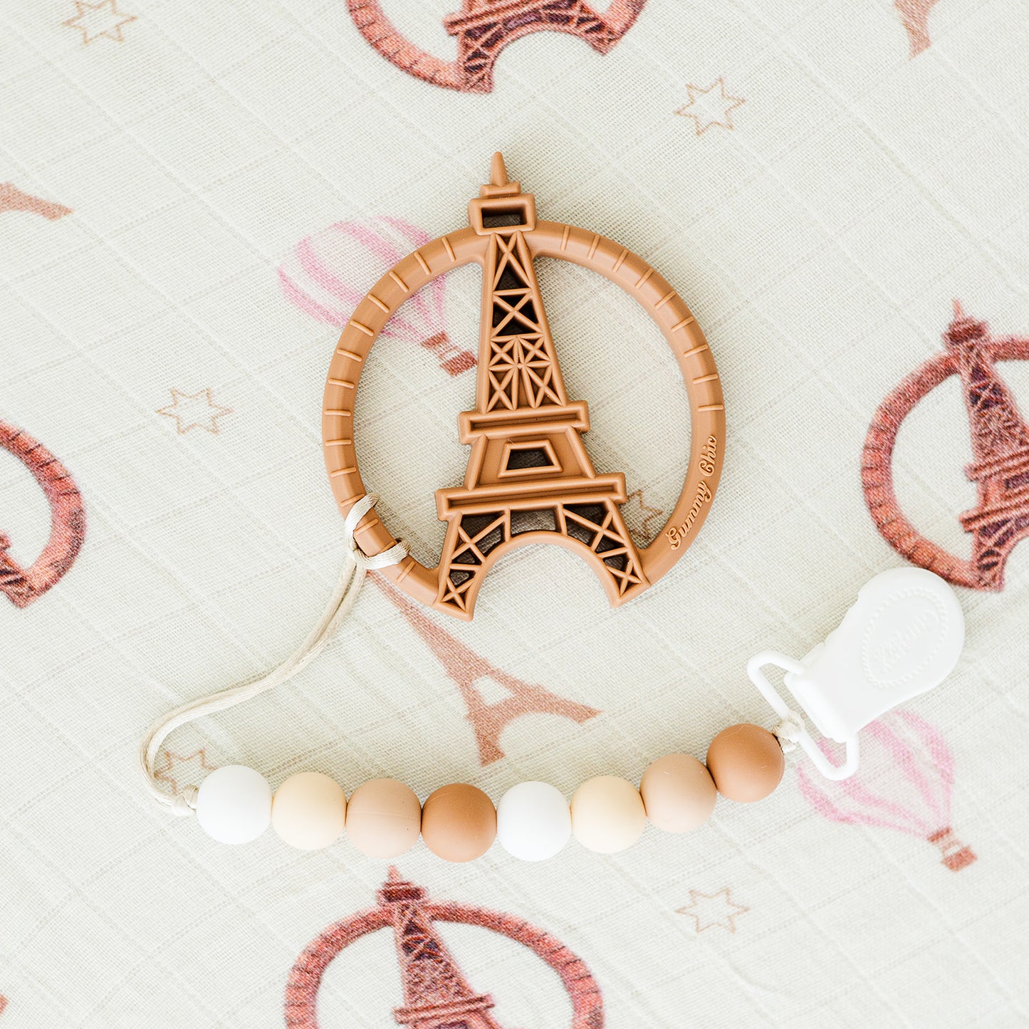 Paris Themed Baby Blanket - Organic Cotton Receiving Blanket by Gummy Chic