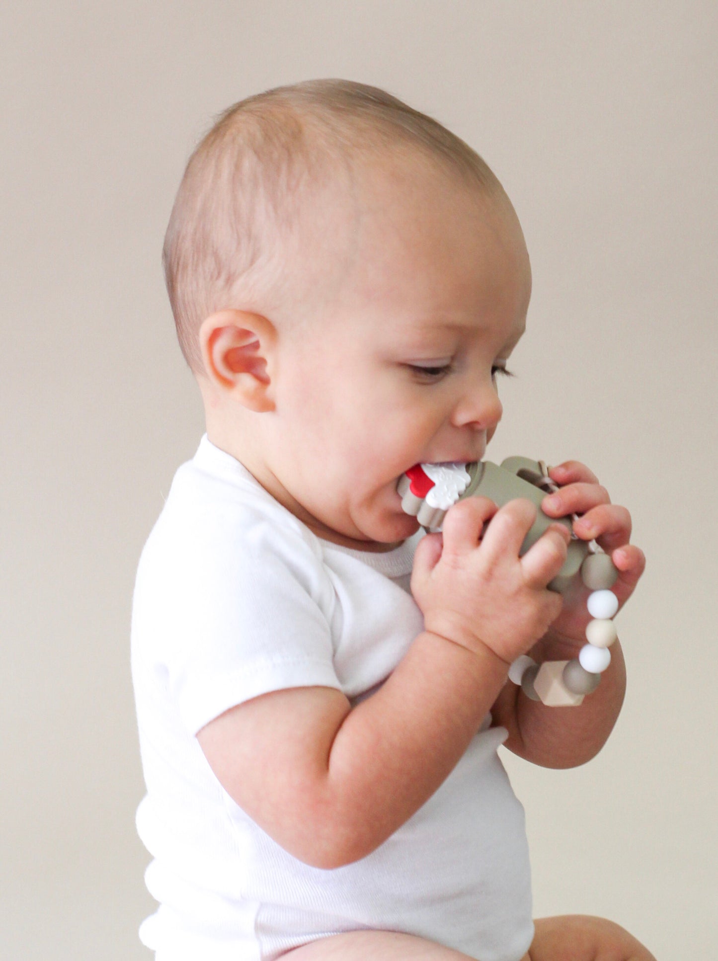 chocolate milkshake teether for babies infants with a clip