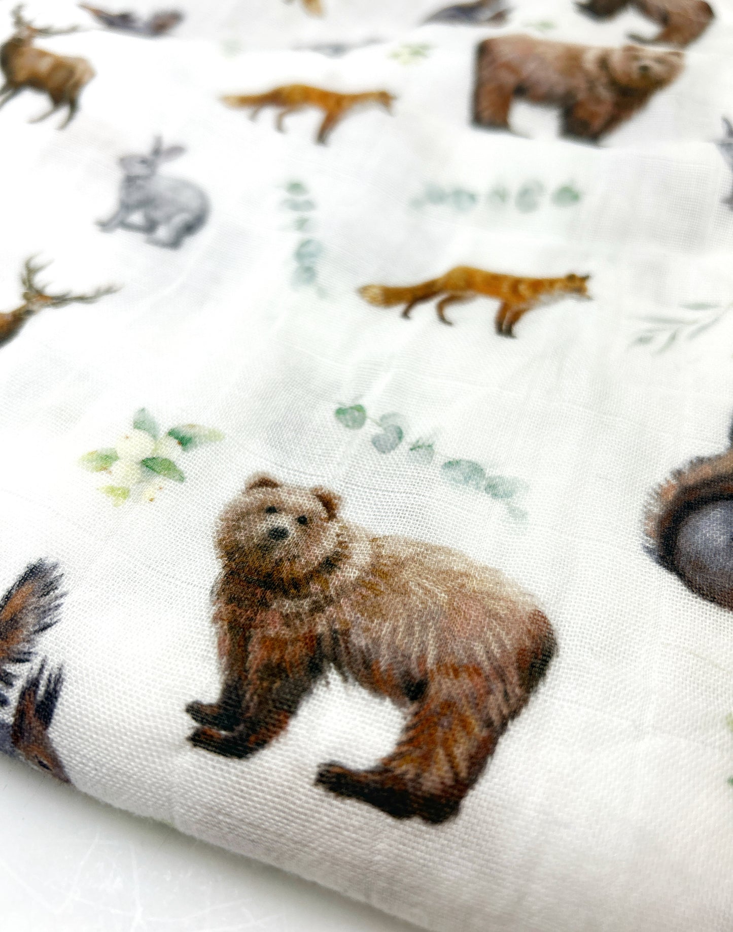 Forest Animals Theme Organic Blanket - Baby Shower Gift