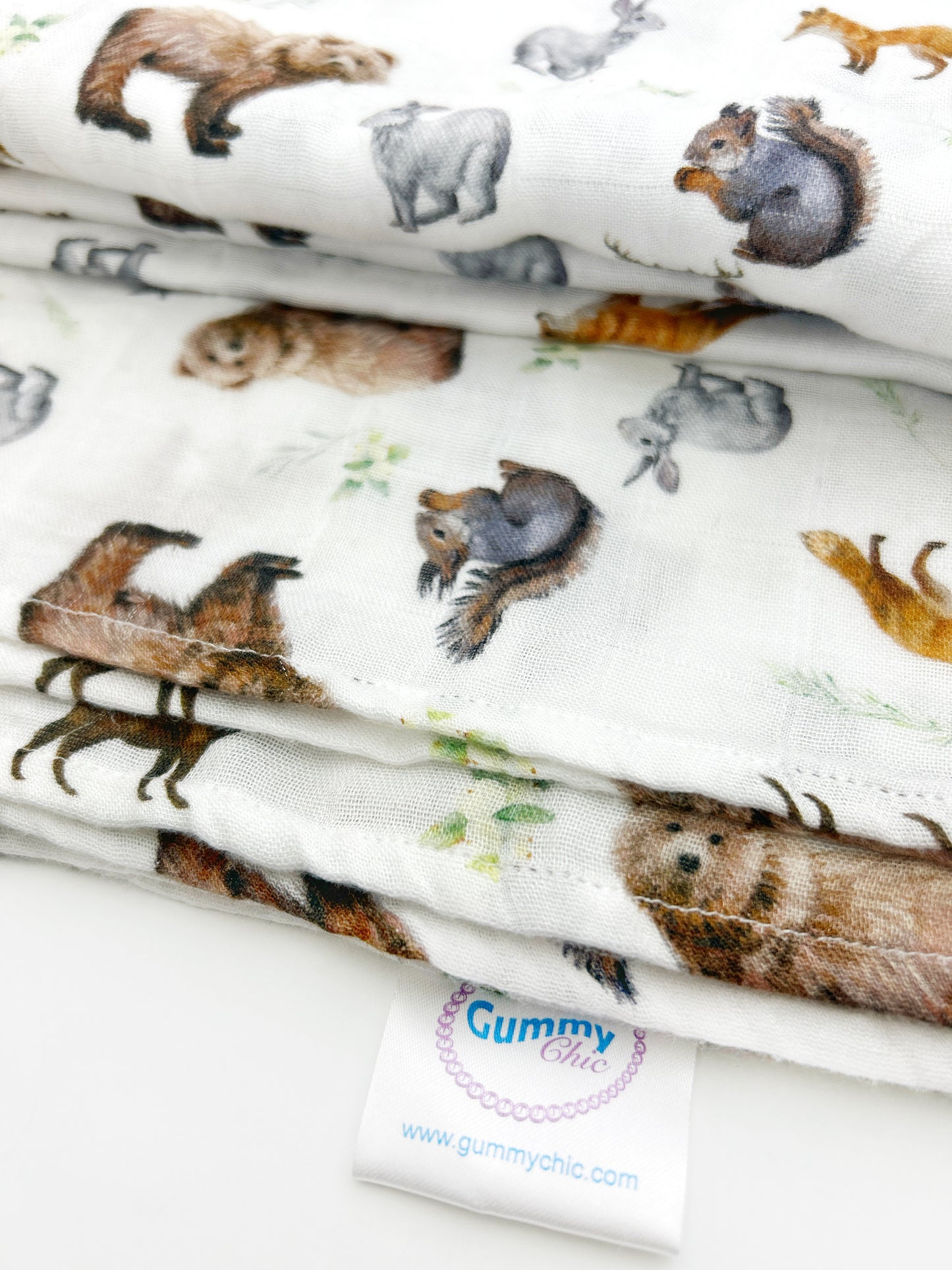 Forest Animals Theme Organic Blanket - Baby Shower Gift