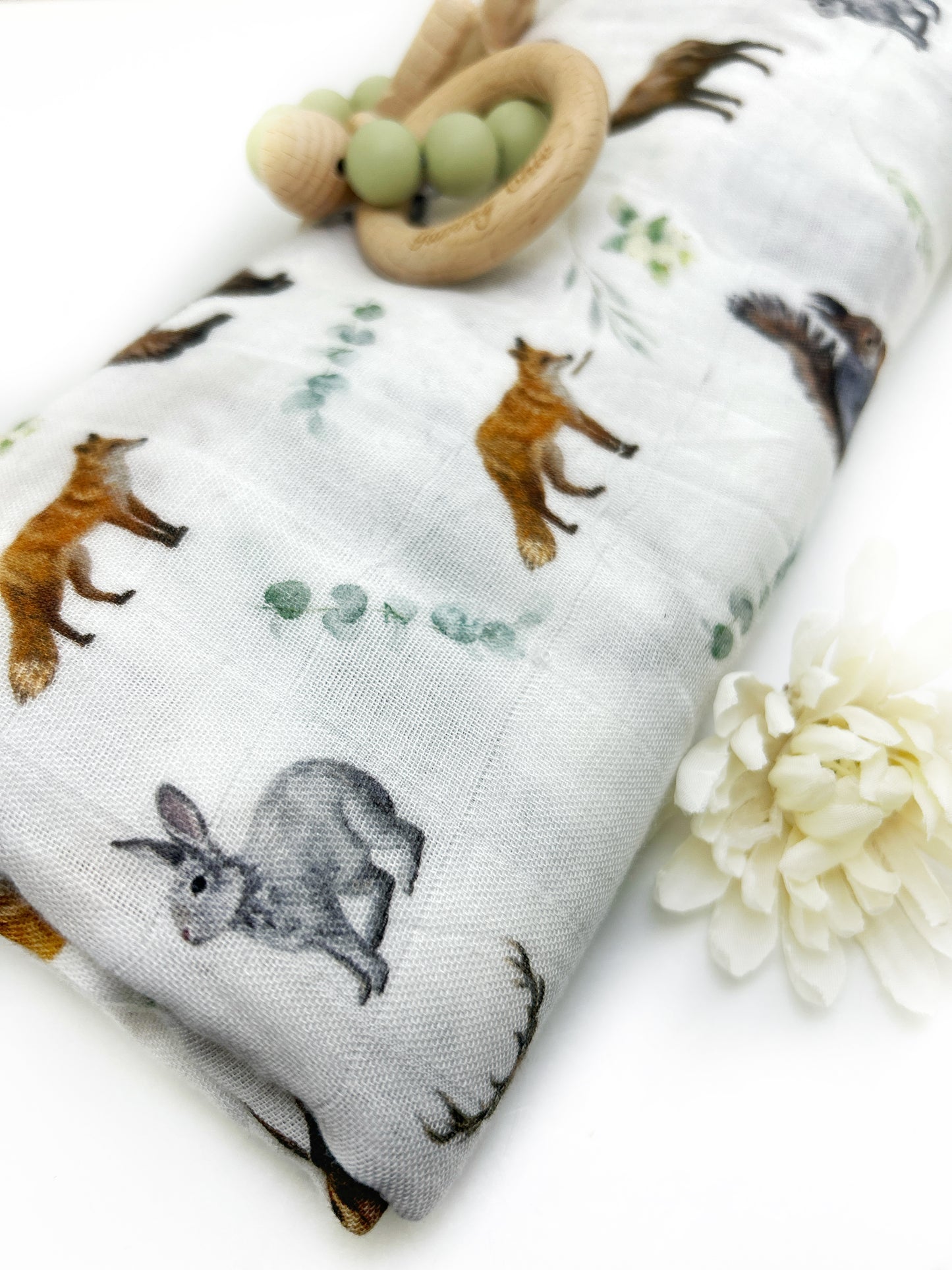 Forest Animals Theme Organic Blanket - Baby Shower Gift