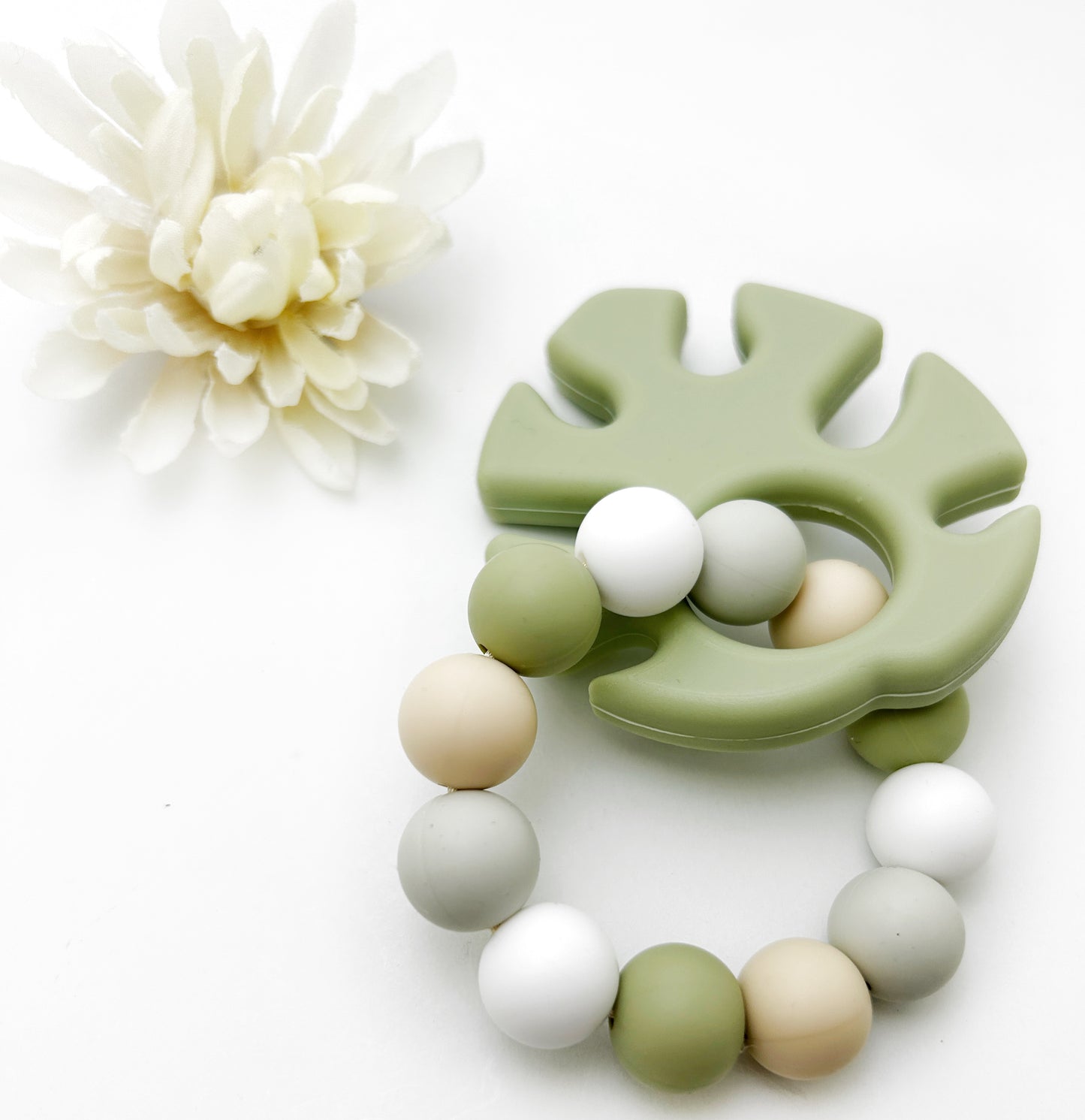 Chewable Monstera Leaf Silicone Baby Teether