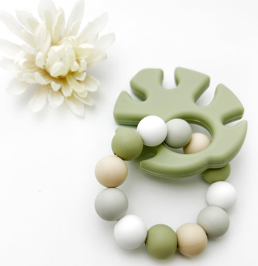 Chewable Monstera Leaf Silicone Baby Teether