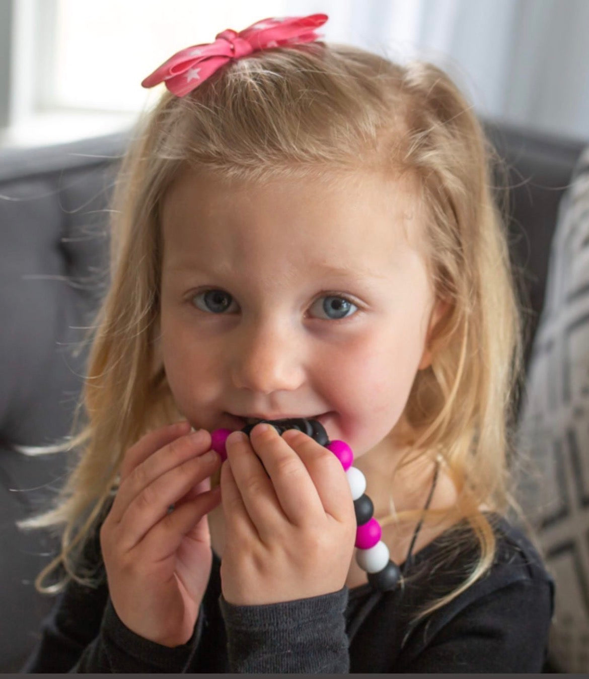 Star Silicone Necklace for Kids 3+ | Chewable Fidget Jewelry with Breakaway Clasp