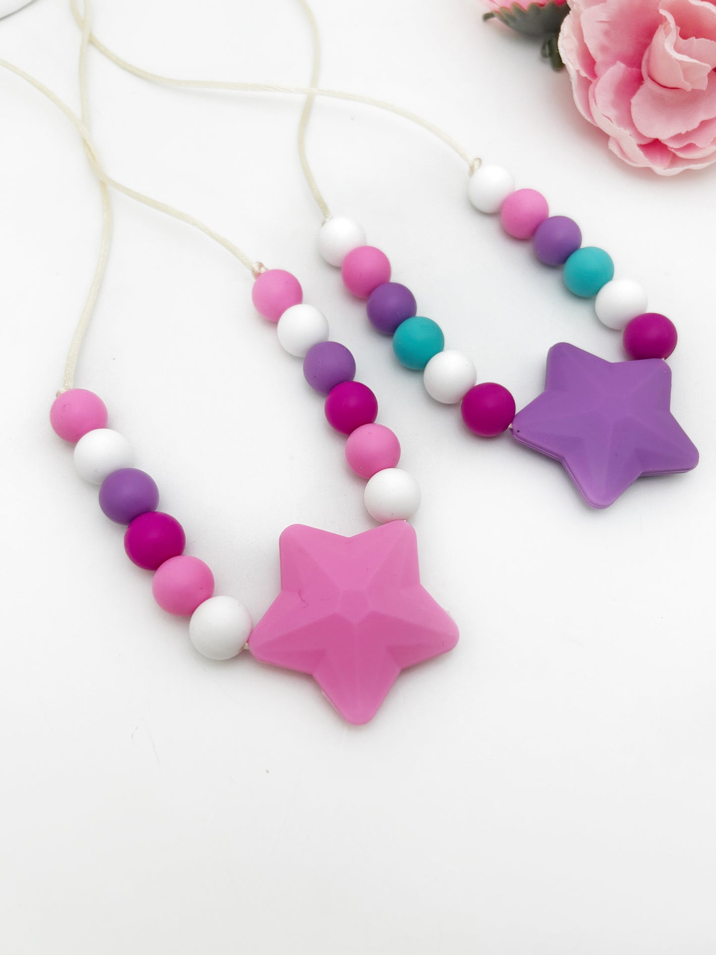 Star Silicone Necklace for Kids 3+ | Chewable Fidget Jewelry with Breakaway Clasp