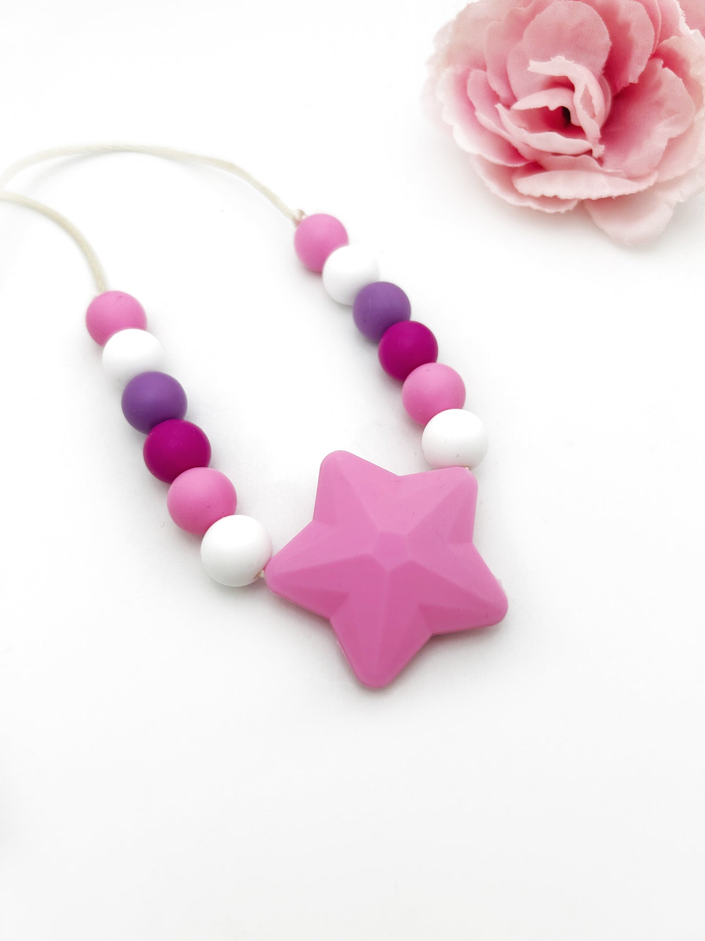 Star Silicone Necklace for Kids 3+ | Chewable Fidget Jewelry with Breakaway Clasp