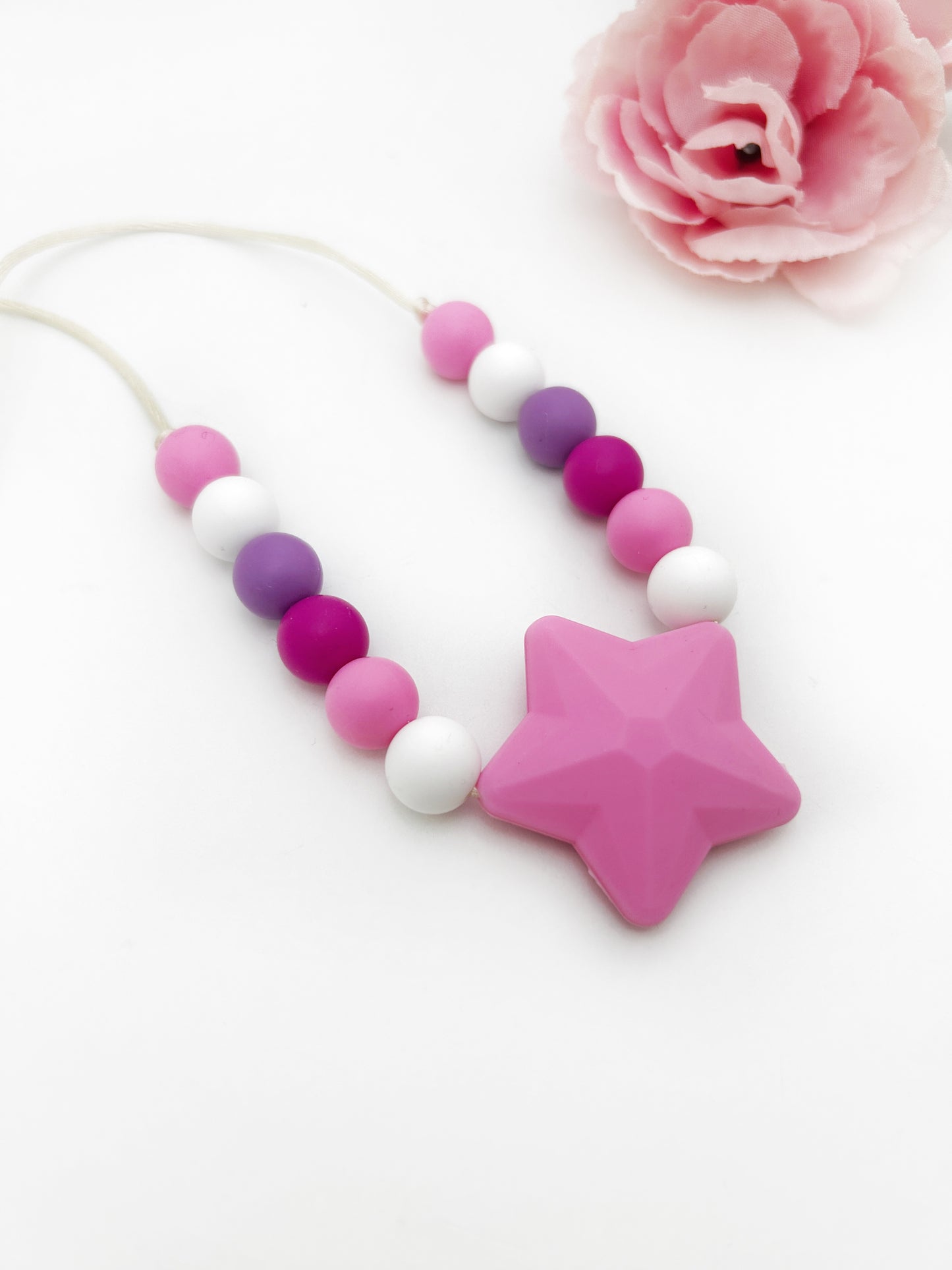 Star Silicone Necklace for Kids 3+ | Chewable Fidget Jewelry with Breakaway Clasp