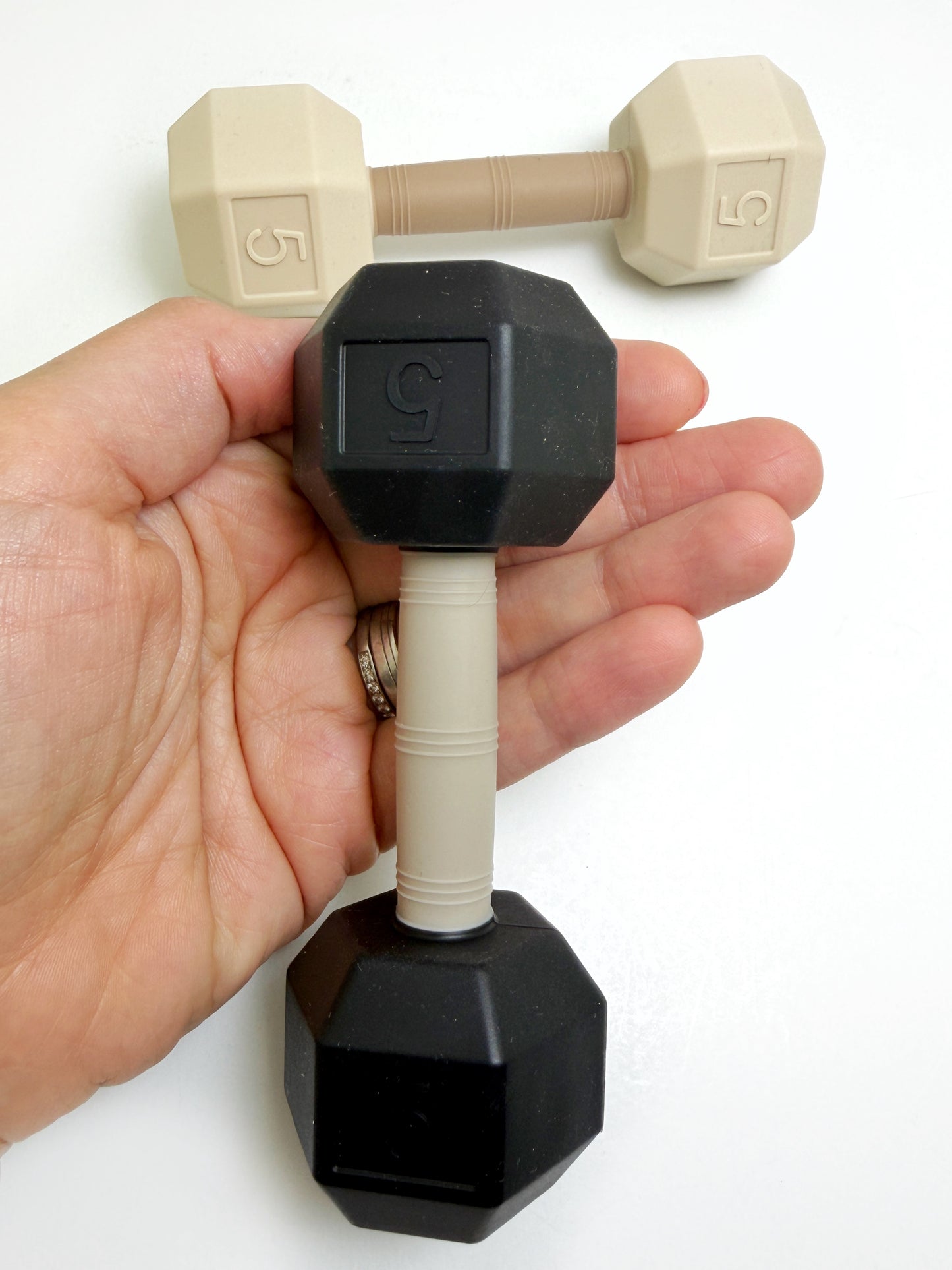 Silicone Dumbbell Rattle Teether