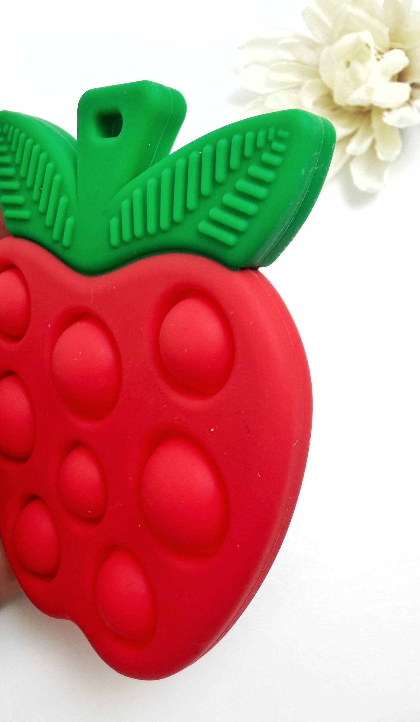 Apple Pop It Sensory Necklace | Silicone Fidget Pendant