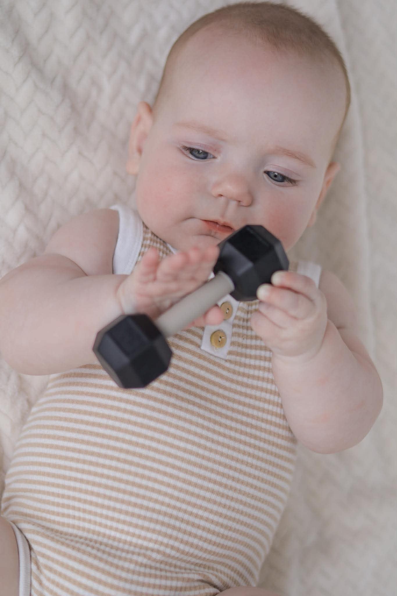Silicone Dumbbell Rattle Teether