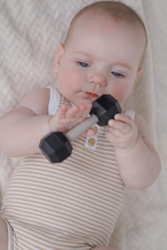Silicone Dumbbell Rattle Teether