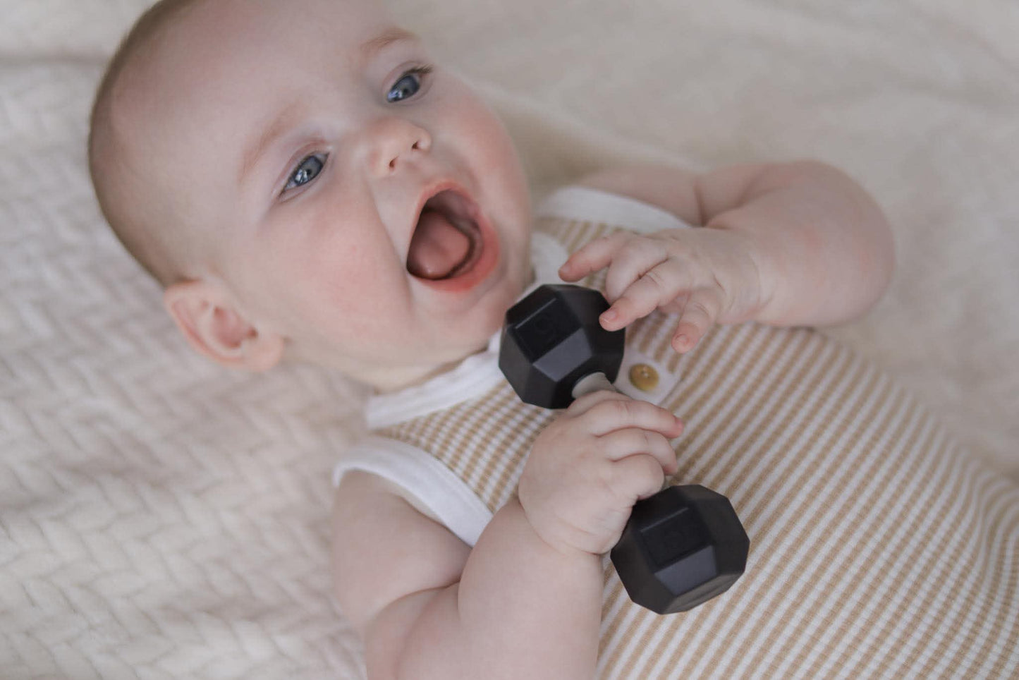 Silicone Dumbbell Rattle Teether