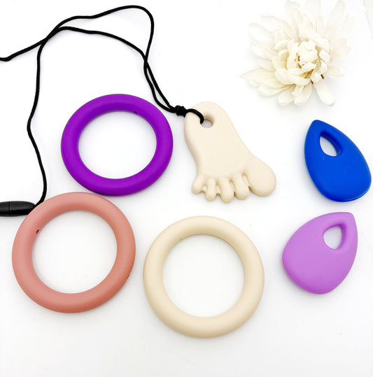 Variety Size Chewelry Pendants for Chewing Relief