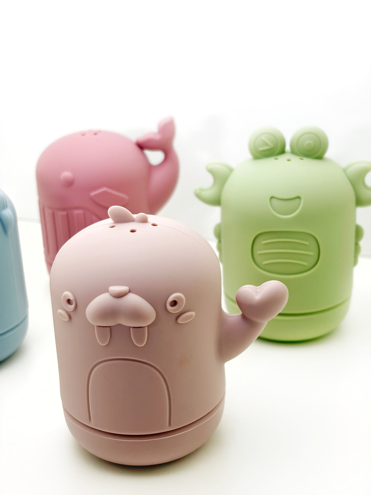 Ocean Series Silicone Bath Toys – 4-Piece Bath Squirter Set