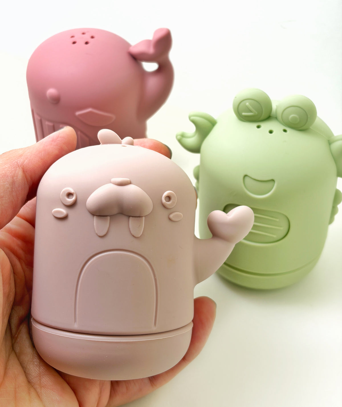 Ocean Series Silicone Bath Toys – 4-Piece Bath Squirter Set