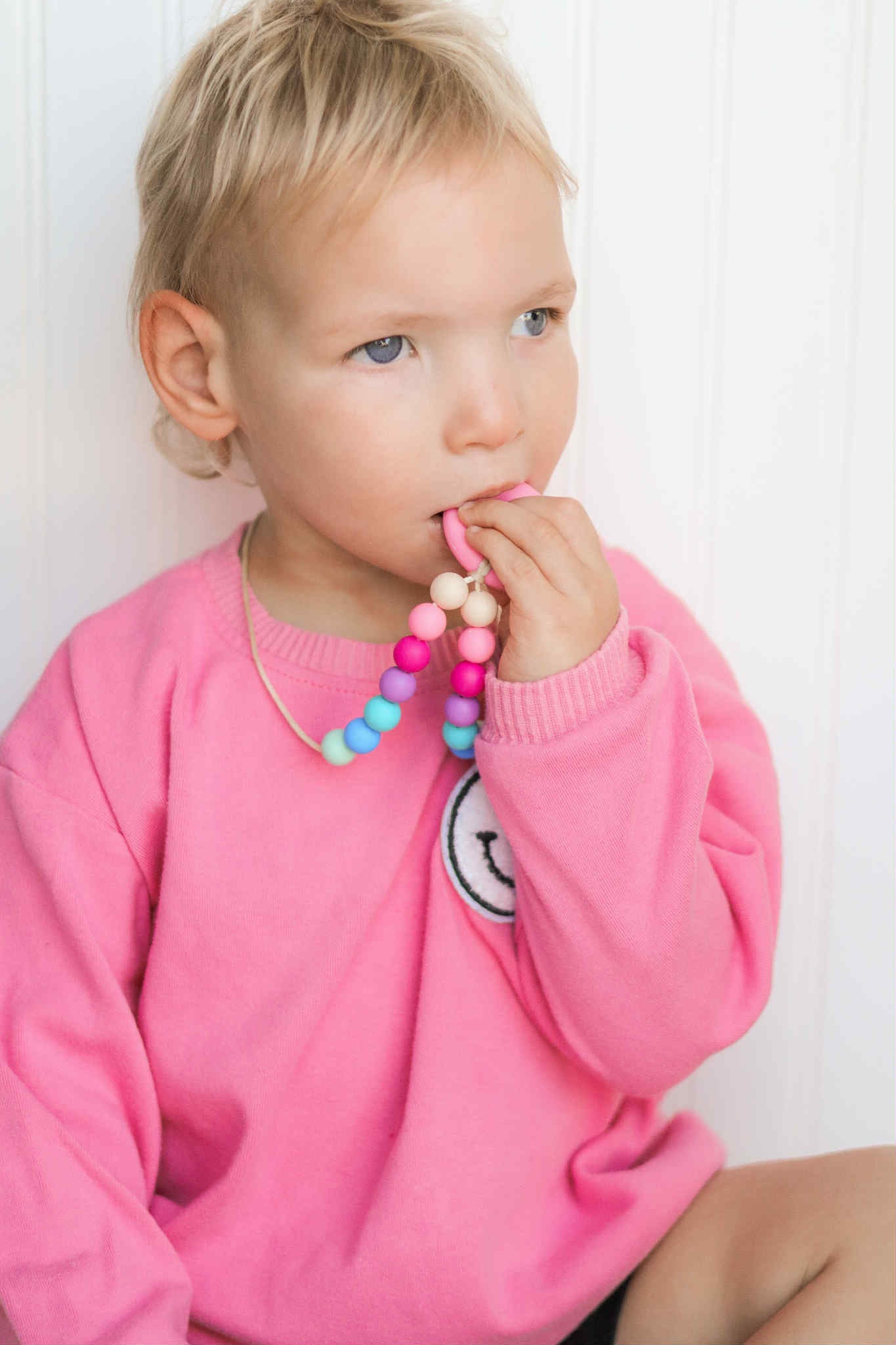 Rainbow Ring Silicone Necklace for Kids - Gummy Chic Chewable Jewelry