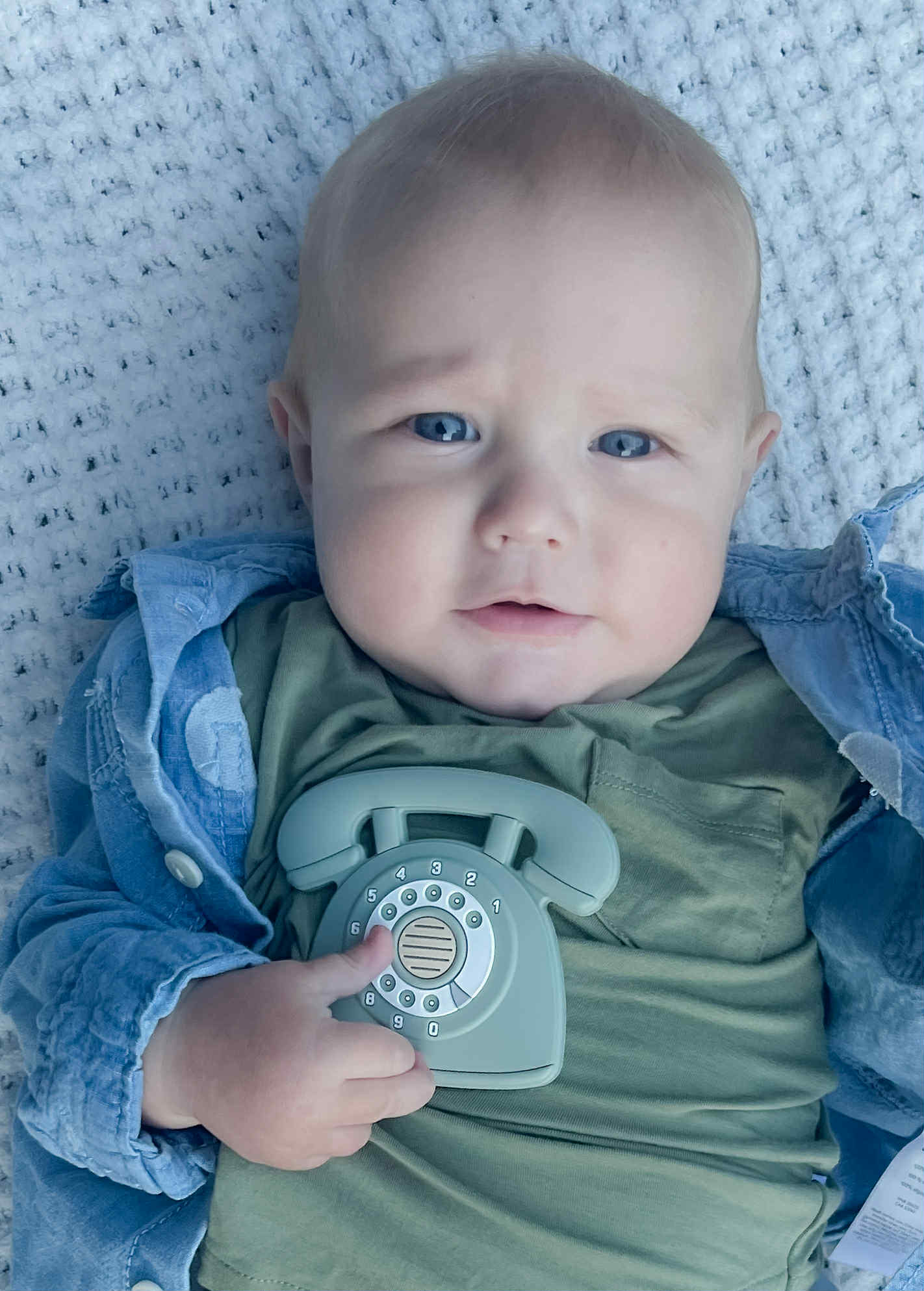 Gummy Chic Cool Baby Teether: Rotary Dial Phone Design